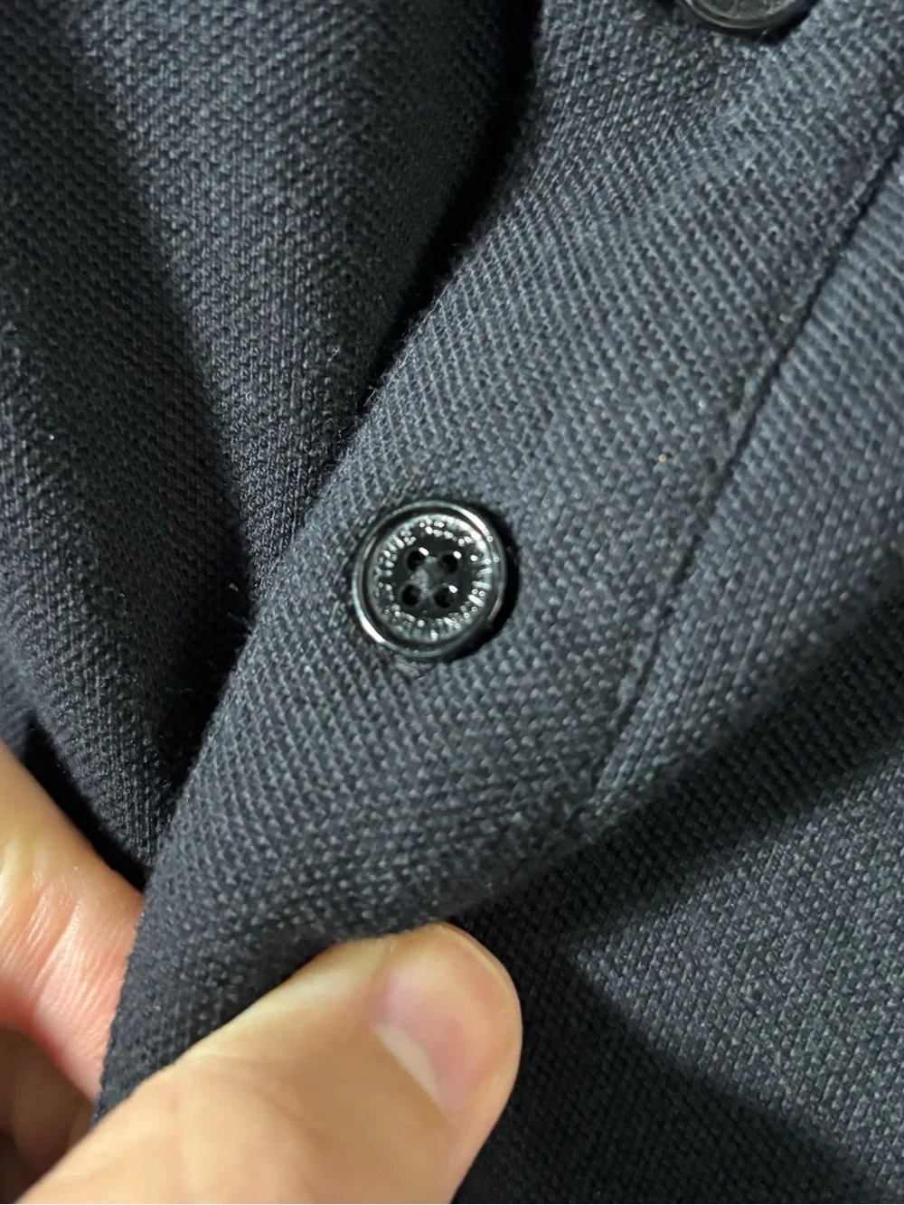 True Religion Black Polo with Red Trim and White Graphic Back